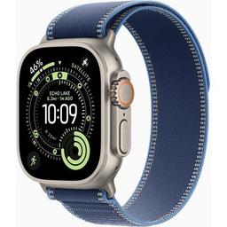 Смарт-годинник Apple Watch Ultra 3 GPS + Cellular 49mm Natural Titanium Case with Blue/Bright Blue Trail Loop - M/L (MEWU4QP/A)