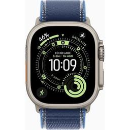 Смарт-годинник Apple Watch Ultra 3 GPS + Cellular 49mm Natural Titanium Case with Blue/Bright Blue Trail Loop - M/L (MEWU4QP/A)