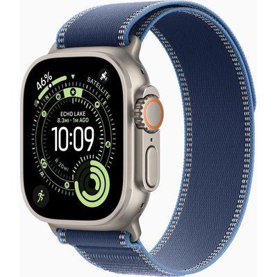 Смарт-годинник Apple Watch Ultra 3 GPS + Cellular 49mm Natural Titanium Case with Blue/Bright Blue Trail Loop - M/L (MEWU4QP/A)