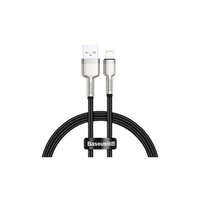 Дата кабель USB 2.0 AM to Lightning 0.25m 2.4A Cafule Series Meta black Baseus (CALJK-01)