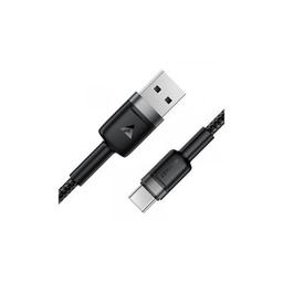 Дата кабель USB 2.0 AM to USB-C 1.2m 60W black Acefast (6974316285144)