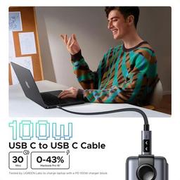 Дата кабель USB-C to USB-C 2.0m PD 100W L509 black Ugreen (35512)
