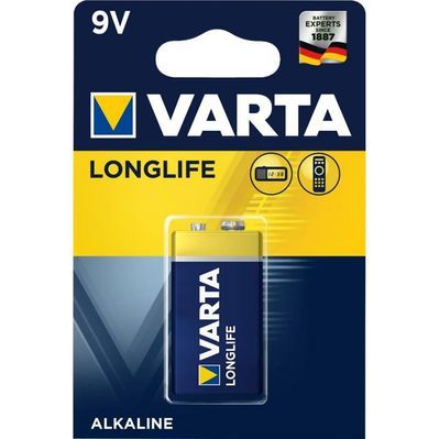 Батарейка Varta Longlife 9V 6LR61 (04122101411)