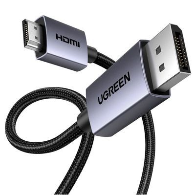 Кабель мультимедійний DisplayPort M to HDMI M 3.0m V2.0 4K30Hz DP125 black Ugreen (35843)