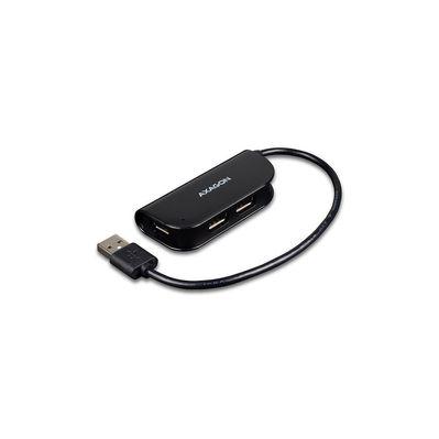 Концентратор AXAGON USB 2.0 to 4xUSB 2.0 0.2m black (HUE-X4B)
