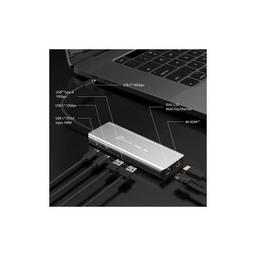 Концентратор J5create USB-С 6-in-1 2xUSB 3.2 + USB-C PD 100W + USB-C + HDMI 8K + RJ45 2.5Gbps aluminum (JCD403-N)