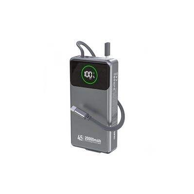 Батарея універсальна Dudao K31Pro 20000mAh 45W PD, QC, with built-in USB-C/Lightning cables (6977196682010)