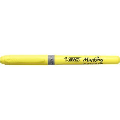 Маркер Bic текстовиділювач Grip, жовтий (bc811935)