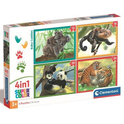Пазл Clementoni 4 в 1 Baby Cuddles, 12,16,20 та 24 елементи (21532)