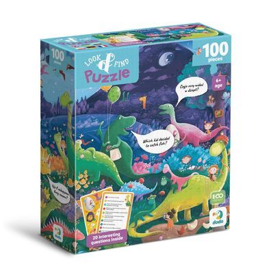 Пазл DoDo Шукай та знаходь Країна динозаврів, 100 елементів (300669)