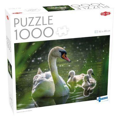 Пазл Tactic Лебедь на озере с птенцами, 1000 элементов (59218)