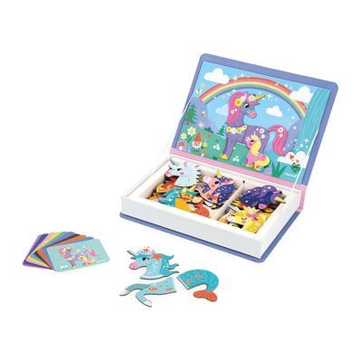 Розвиваюча іграшка Janod Магнітна книга Єдиноріжки (J02584)