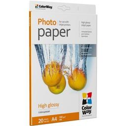 Фотобумага ColorWay A4 180г glossy 20л (PG180020A4)