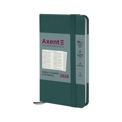 Еженедельник Axent датированный 2026 Pocket Strong 90х150, малахитовый (8508-26-31-A)