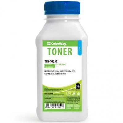 Тонер HP CLJ CP1025/Pro100/M175 Cyan 30g ColorWay (TCH-1025C)