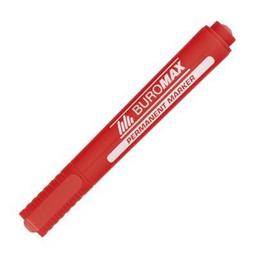 Маркер Buromax Permanent "JOBMAX", round tip, red (BM.8700-05)