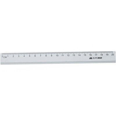 Линейка Buromax 20см, aluminum, silver color (BM.5800-20)