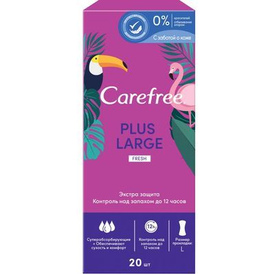 Щоденні прокладки Carefree Plus Large Fresh 20 шт. (3574661606231/3574661487564)