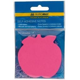 Бумага для заметок Buromax with adhesive layer "Apple", 50 sheets, NEON colors mix (BM.2360-99)