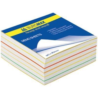 Папір для нотаток Buromax Rainbow 90х90х40мм, glued (BM.2244)