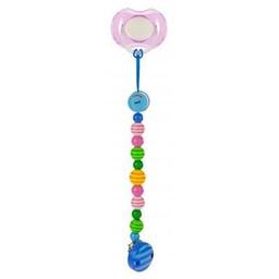 Клипса для пустышек Heimess Полосатые бусинки (732320)