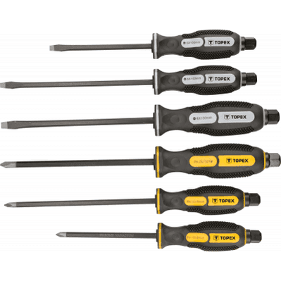 Набір викруток Topex ударних, 6 шт. (39D506)