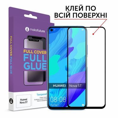 Скло захисне MakeFuture Huawei Nova 5T Full Cover Full Glue (MGF-HUN5T)
