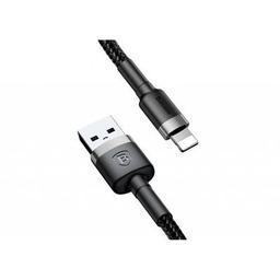 Дата кабель USB 2.0 AM to Lightning 2.0m Cafule 1.5A gray+black Baseus (CALKLF-CG1)