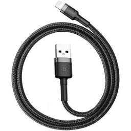Дата кабель USB 2.0 AM to Lightning 2.0m Cafule 1.5A gray+black Baseus (CALKLF-CG1)