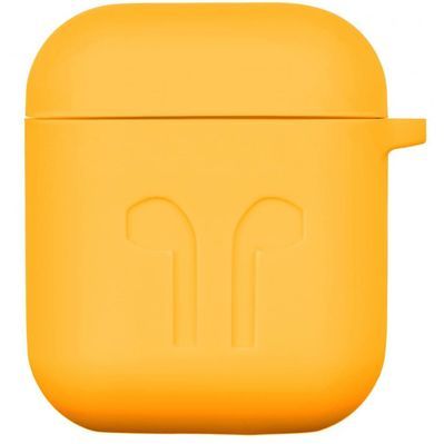 Чохол для навушників 2E для Apple AirPods Pure Color Silicone Imprint 1.5 мм Yellow (2E-AIR-PODS-IBSI-1.5-YW)