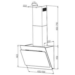 Вытяжка кухонная Interline BRAVO BL A/60/GL/K (BRAVOBLA/60/GL/K)