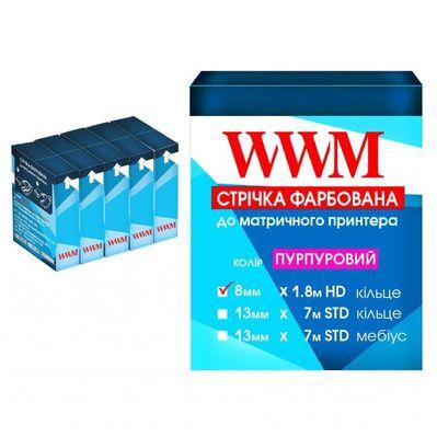 Лента к принтерам 8мм х 1.6м HD к. Black*5шт WWM (M8.1.6HS5)