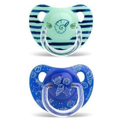 Пустышка Suavinex Морские истории Ракушка, 18+ мес 2 шт (303890)