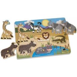 Развивающая игрушка Melissa&Doug рамка-вкладыш Сафари (MD19054)