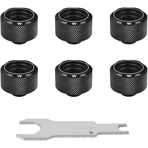 Фитинг для СВО ThermalTake Pacific C-PRO G1/4 PETG Tube 16mm OD Compression - Black (6- (CL-W214-CU00BL-B)