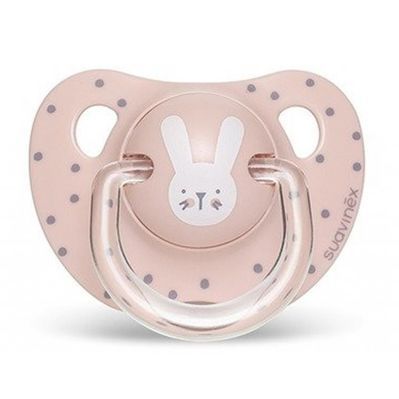 Пустушка Suavinex Hygge анатоміч. Затишні історії 18+ міс. рожевий зайчик (306582)