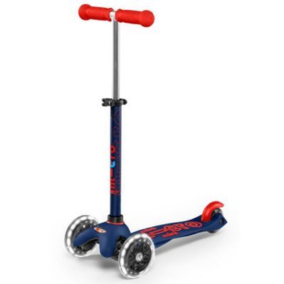 Самокат Micro Mini Deluxe Navy Blue LED (MMD118)