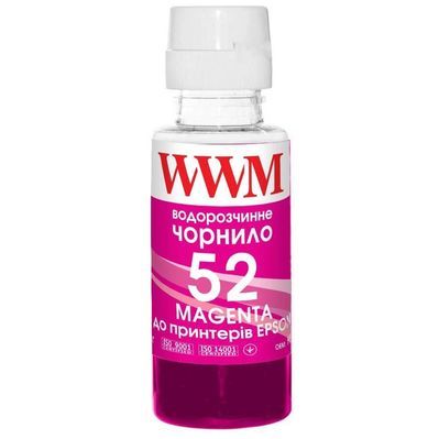 Чорнило WWM HP GT52 100г Magenta, для Ink Tank 115/315/319 (H52M)