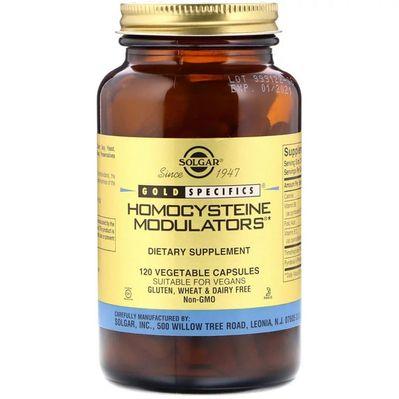 Витамин Solgar Модулятор Гомоцистеина, Homocysteine Modulators, 120 вегета (SOL-01411)