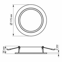 Світильник Videx LED 15W 5000K 220V (VL-DLBR-155)