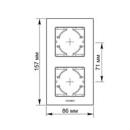Рамка Videx BINERA белое стекло 2 поста вертикаль (VF-BNFRG2V-W)