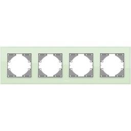 Рамка Videx BINERA зелене скло 4 поста (VF-BNFRG4H-GR)