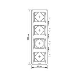 Рамка Videx BINERA белая 4 поста (VF-BNFR4V-W)