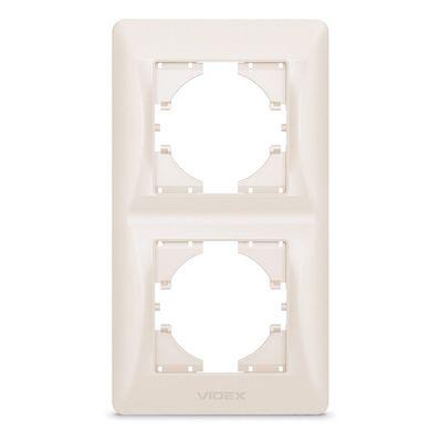 Рамка Videx BINERA кремовая 2 поста (VF-BNFR2V-CR)