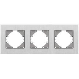 Рамка Videx BINERA серебристый алюминий 3 поста (VF-BNFRA3H-SL)