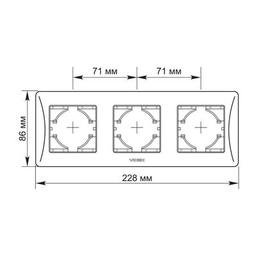 Рамка Videx BINERA чорний графіт 3 поста (VF-BNFR3H-BG)