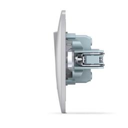 Перемикач Videx BINERA 2кл прохідний срібний йшов (VF-BNSW2P-SS)