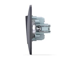 Переключатель Videx BINERA 2кл проходной черный графит (VF-BNSW2P-BG)