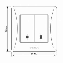 Переключатель Videx BINERA 2кл проходной черный графит (VF-BNSW2P-BG)