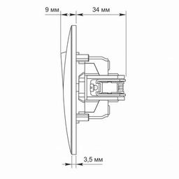 Вимикач Videx BINERA 3кл чорний графіт (VF-BNSW3-BG)